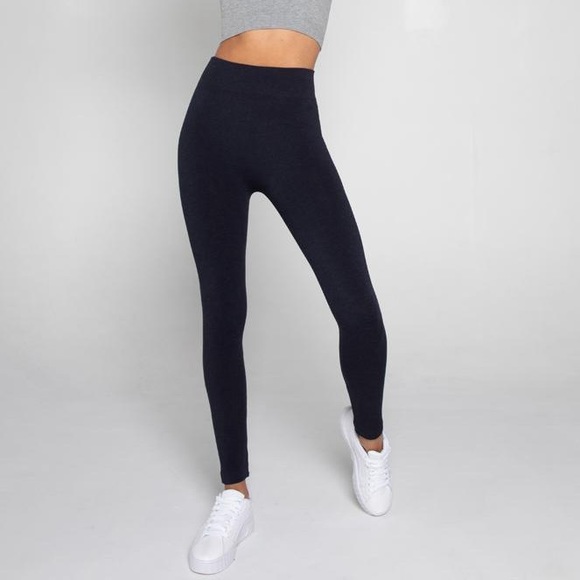 C’est Moi Bamboo Fleece Lined Leggings Black - Picture 1 of 2